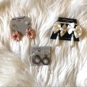 3 very cute dangly earring pack